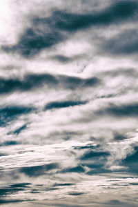 Low angle view of clouds in sky