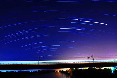 Light trails at night