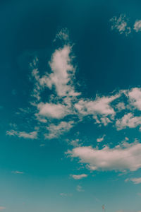 Low angle view of clouds in sky