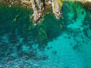 High angle view of beach