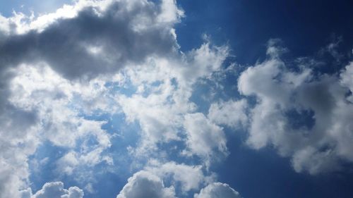 Low angle view of clouds in sky