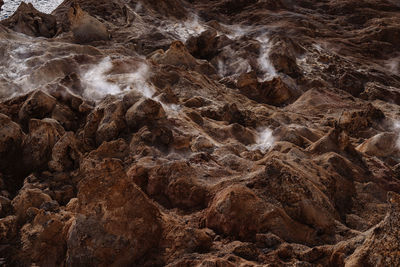 High angle view of rock