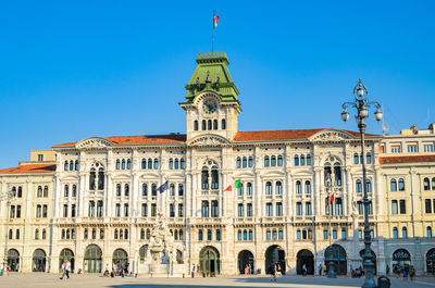 Building against blue sky