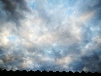 Low angle view of cloudy sky