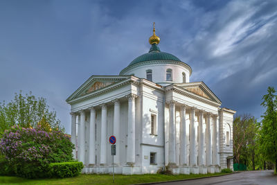 Low angle view of church against sky