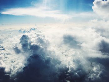 Aerial view of cloudy sky