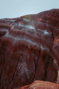 Scenic view of rock formations against clear sky