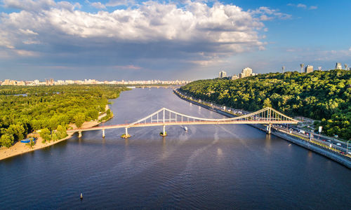 Bridge over river against sky