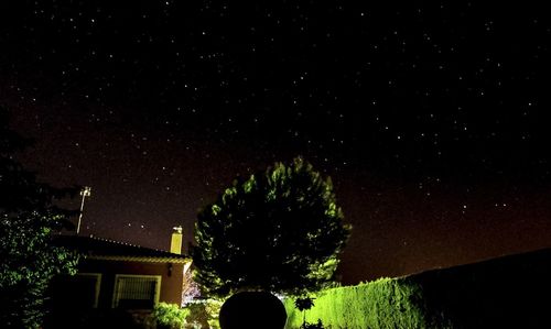 Low angle view of stars in sky at night