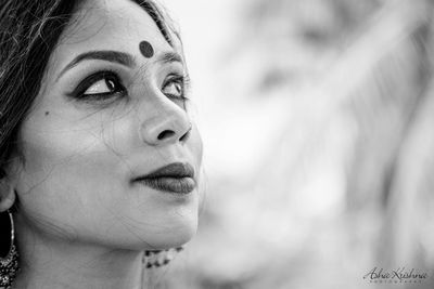 Close-up portrait of woman