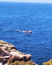 High angle view of sea against sky