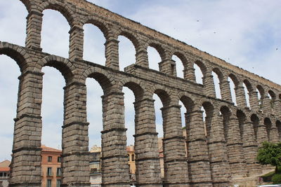 Low angle view of historical building against sky