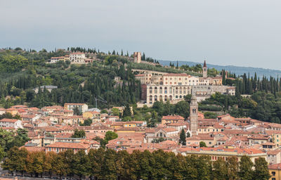 High angle view of townscape