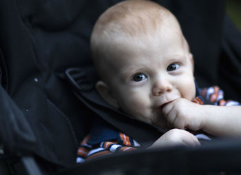 Close-up portrait of cute baby