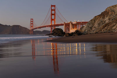 View of the golden gate bridge from marshalls beach