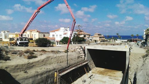 Built structure against blue sky