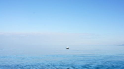 Black sea. fisherman. beautiful sea photo. batumi. scenic view of sea against sky.