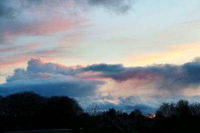 Low angle view of cloudy sky