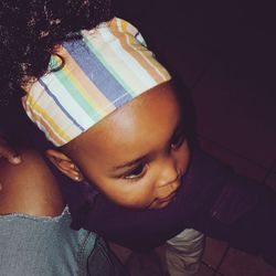 Close-up portrait of cute girl