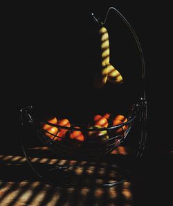 Close-up of cake in basket