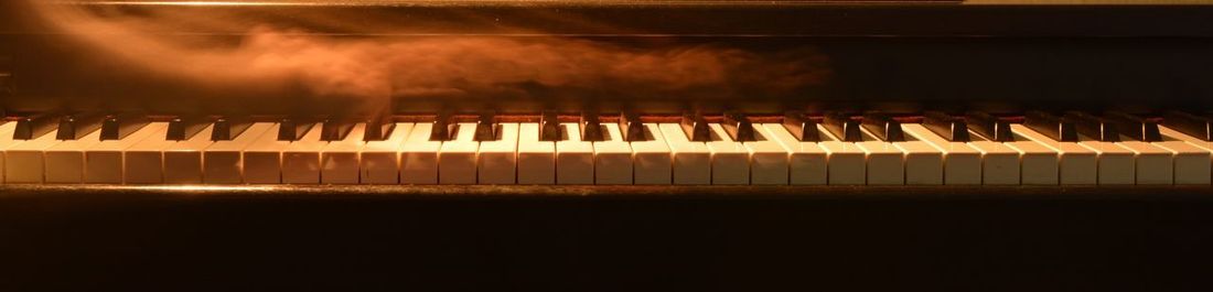 Close-up of piano keys