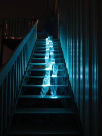 Staircase in illuminated building