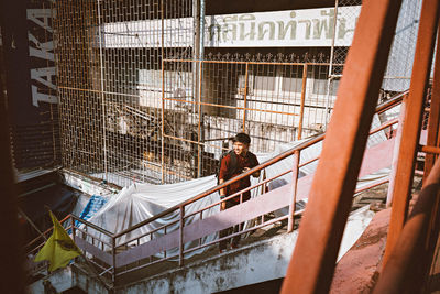 Man working at construction site