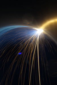 Illuminated sky at night