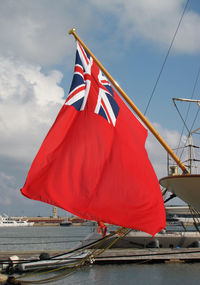 British flag against sky