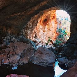 Rock formations in cave