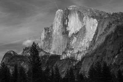 Panoramic view of rocky mountains against sky