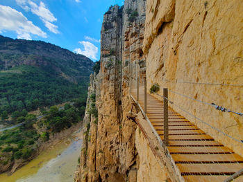 Scenic view of rock formation against sky