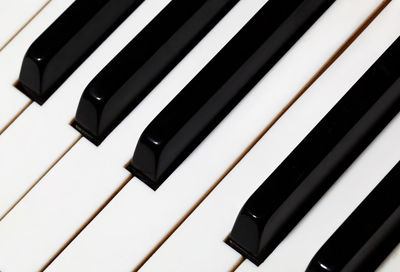 Close-up of piano keys