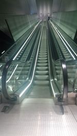 View of escalator in subway