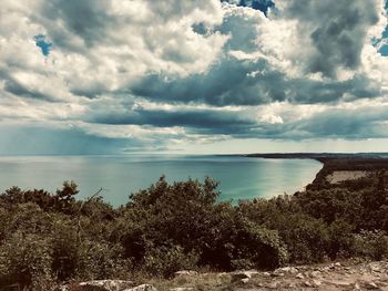 Scenic view of sea against sky