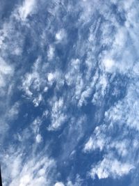 Low angle view of clouds in sky