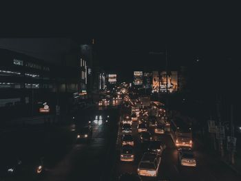 Illuminated city at night