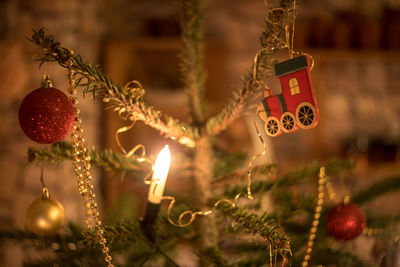 Close-up of christmas decoration