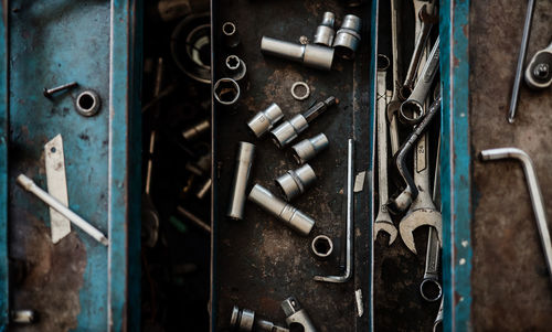 Various tools in box