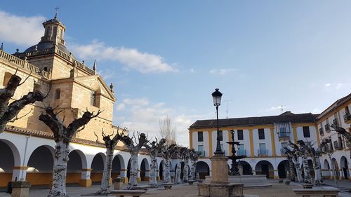 Low angle view of historic building against sky