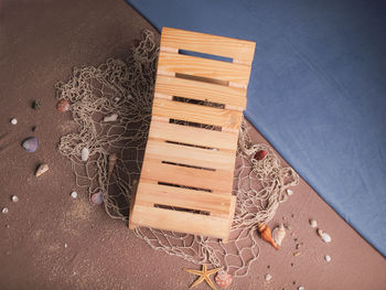 High angle view of peeled on table