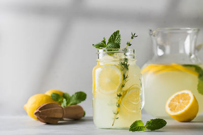 Close-up of drink on table