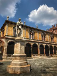 Low angle view of historical building against sky