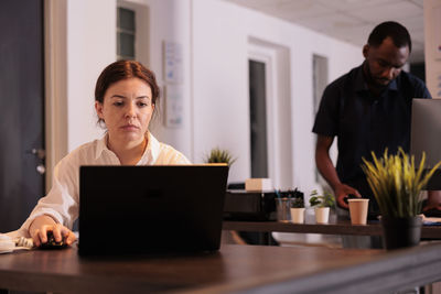 Businesswoman working at office