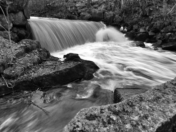 Scenic view of waterfall