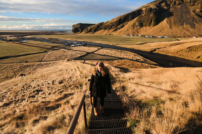 Woman standing on landscape