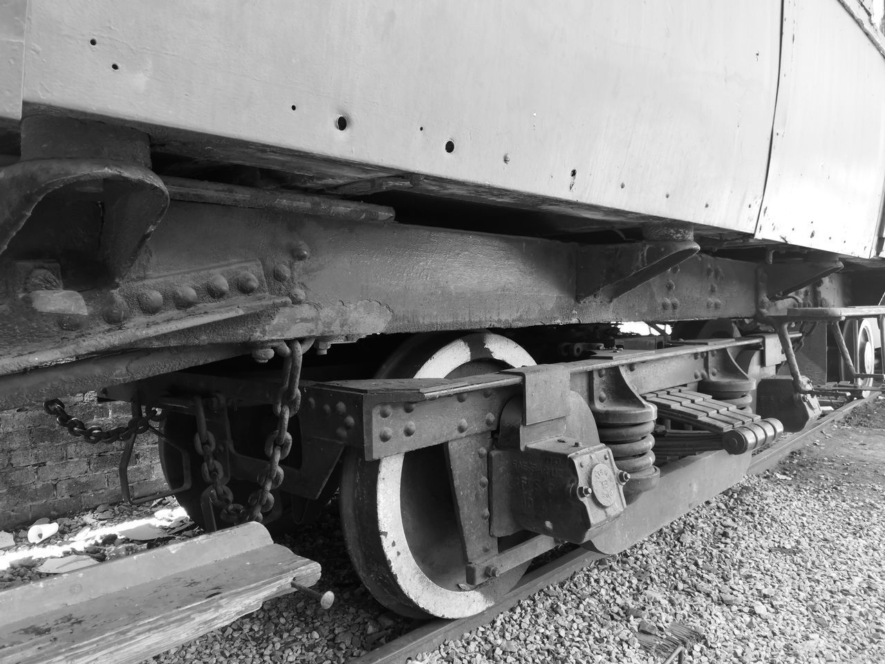 CLOSE-UP OF ABANDONED RAILROAD TRACKS