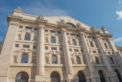 Low angle view of historical building against sky