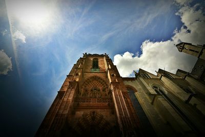 Low angle view of built structure against sky