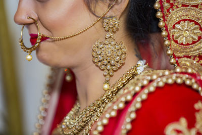 Close-up of bride